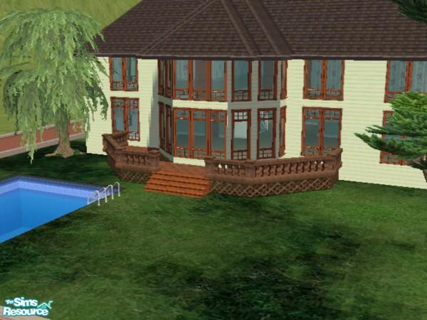 Sims 2 — Victoria House by crayanne —  This lot has a kicthen, a dinning, a living, a study, three bads and two baths.