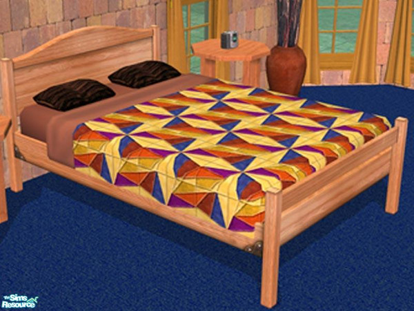 Sims 2 — Luxurious Ultra Suede Quilt by dancingaphrodite — The old fashioned quilt done in a brand new way using the