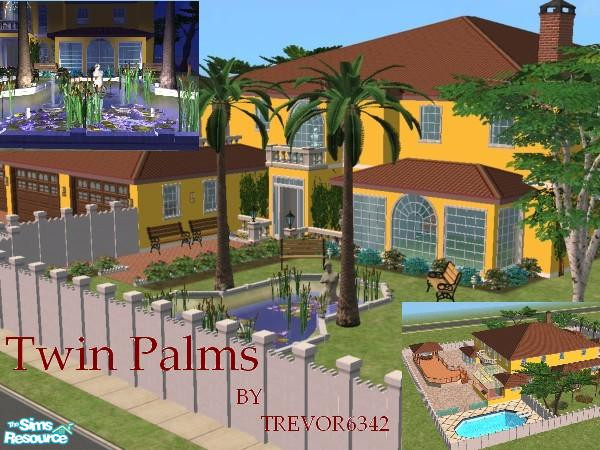 Sims 2 — Twin Palms by oldmember_trevor6342 — This is a FF and decorated version of a lot i was asked to build for