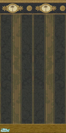 Sims 2 — Striped Damask by wimpy1968 — Wallpaper for the Ebony & Gold Collection.