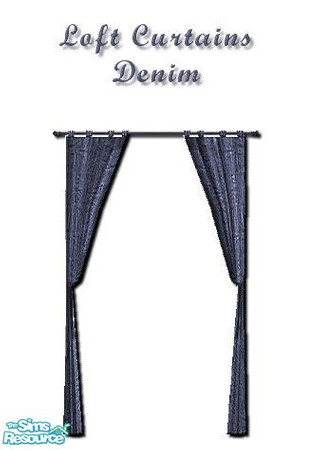 Sims 2 — Denim Curtainz - 2 by iwubu — New curtains to match any and all object or wall I've created! Tired of plain