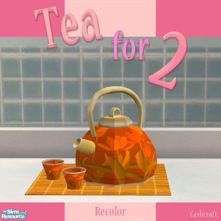 Sims 2 — Tea for 2 - Red Tulips by Cashcraft — Tea for 2, it's not the most romantic drink in the world, but when your in