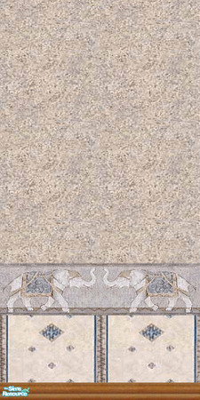 Sims 2 — Downunder Part 2 - 5 by Lorah — Downunder in beige, cream, blue. Walls and tile.