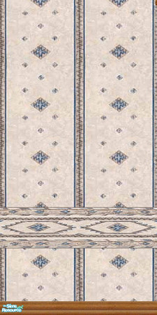Sims 2 — Downunder Part 2 - 1 by Lorah — Downunder in beige, cream, blue. Walls and tile.
