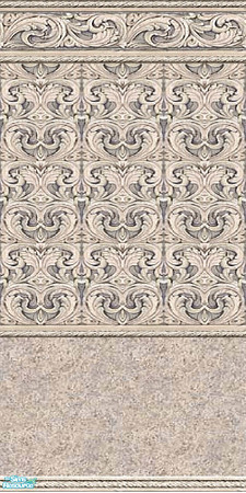 Sims 2 — Downunder Part 1 - 8 by Lorah — Downunder in beige, cream, blue. Walls and tile.