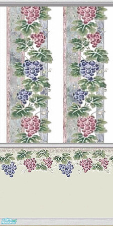 Sims 2 — Kitchen Grapes - 5 by Lorah — Mauve, green, white, blue, purple, pink, just some of the colors in this set of