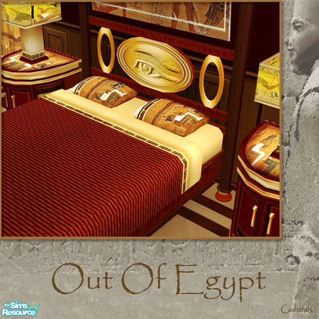 Sims 2 — Out of Egypt - Bedding by Cashcraft — Out of Egypt and into your home is an exotic bedroom set. The set features