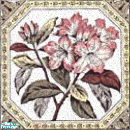 Sims 2 — Rhododendron - Antique Tile by jembaby04 — Old antique tiles to give your sims' homes that extra homey touch