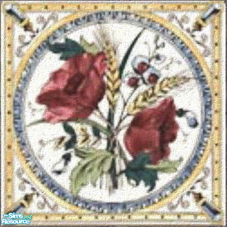 Sims 2 — Poppy and Wheatsheaf - Antique Tile by jembaby04 — Old antique tiles to give your sims' homes that extra homey