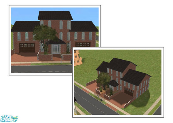 Sims 2 — Micro Manor by Darky012 — This is an unfurnished house for under 35k and can fit 4 sims happily.