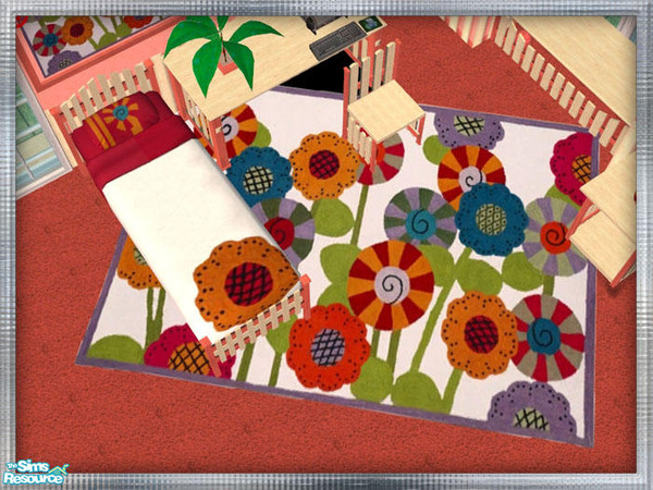 Sims 2 — WaG Hometown Bedroom - Rug by SpringwolfDecor — Delightful Picket Fence furniture for your little Sim girls!!