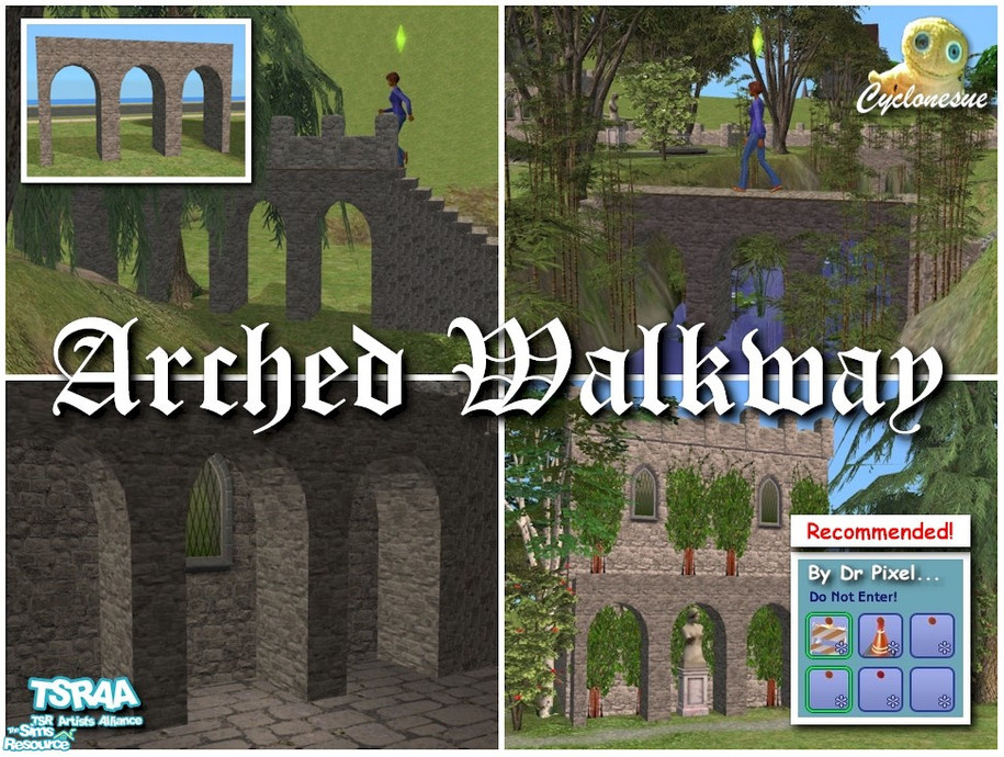 The Sims Resource Stone Arched Walkway