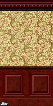 Sims 2 — Golden Lily #5 by jembaby04 — Some antique walls for your older homes. All the walls in this set have dark wood