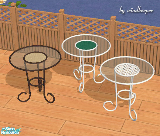 Sims 2 — Magnolia glass table by Windkeeper — *Updated Mar 8/06* Magnolia glass table. Linked to "Magnolia