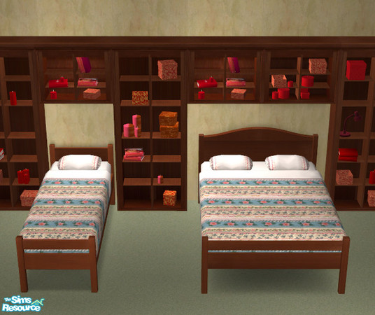 Sims 2 — Candle Dark Single Bed Frame by DOT — Candle Dark Single Frame twin bed. Comes in 3 in-game matching colors.