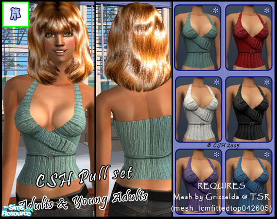 Sims 2 — CSH Pull set by Fairysunlight — Just warm enough for you ! A sweet wool jumper for your Sims. Requires