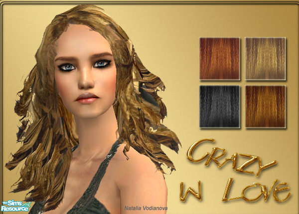 Sims 2 — Crazy in Love by ChazDesigns — A wild and sexy tossed hairstyle inspired by Beyonce in her Crazy in Love video.