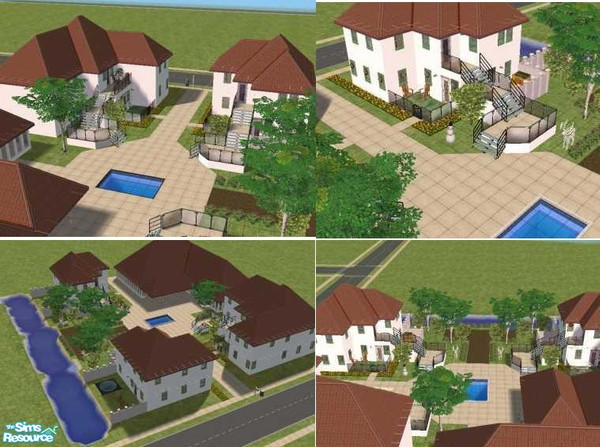 Sims 2 — Beverly Hills Complex by oldmember_FanZ — 3 different complexes,6 apartments,one complex holds 2 appts with 2