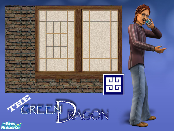 Sims 2 — The GREENDRAGON wall set by ricky2bailey — Meadowrock Design