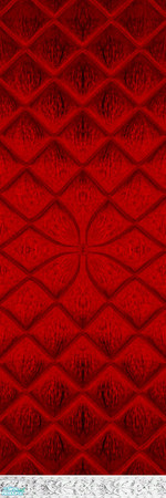 Sims 2 — Celtic Quilt Red 1b  - Individual Item by WelshWitch — Celtic Quilt Wallpaper sets. Ideal for sim homes, gothic