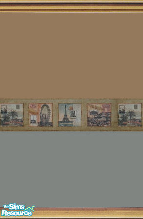 Sims 2 — Travel The World Walls by smurfberry32 — Travel to Paris, Germany, England and all over with these beautiful