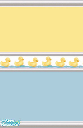 Sims 2 — Rubber Duckie Walls by smurfberry32 — Cute rubber duckie walls for your little sims, or for you sims bathrooms. 