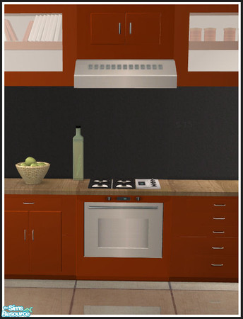 Sims 2 — Extra Colorado kitchen stoves - Orange & teak by mirake — 