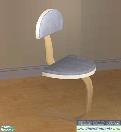 Sims 2 — Marua Home Office RCL - Chair by SaeraMaples — Recolor set for the Marua Home Office in a light wood and bright