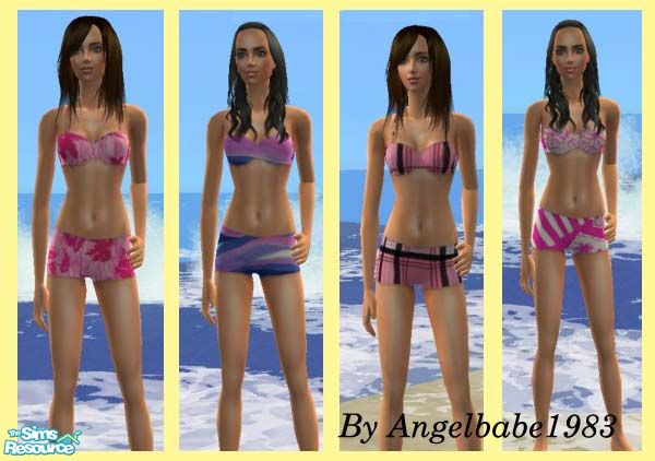 Sims 2 — Lajita Set by Angelbabe1983 — Here are 4 more Swimsuits for your Female Adult Sims. They all come in some sort