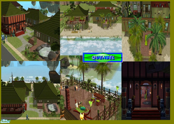 Sims 2 — Quengel 17 by Quengel — \"Rainbow-Beach Resort\" (Hotel) with 4 bedrooms and 2 suites for a cost of