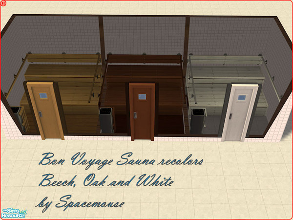 Sims 2 — Bon Voyage Sauna recolors by spacemouse — Bon Voyage Sauna recolors