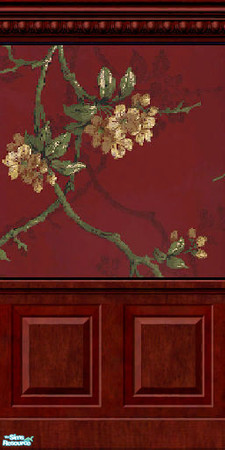 Sims 2 — Red Vineyard - Antique Wall by jembaby04 — Part of the Antique Wall Set 1. TSRAA
