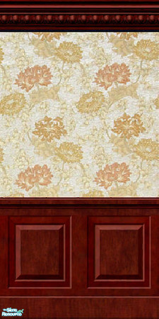Sims 2 — Chrysanthemum Chenile - Antique Wall by jembaby04 — Part of the Antique Wall Set 1. TSRAA