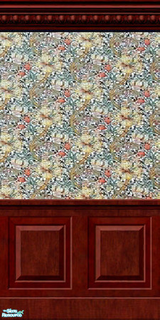Sims 2 — Golden Lily #3 - Antique Wall by jembaby04 — Part of the Antique Wall Set 1. TSRAA