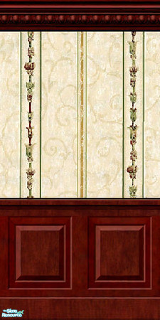 Sims 2 — Watercolor Scrolls - Antique Wall by jembaby04 — Part of the Antique Wall Set 1. TSRAA