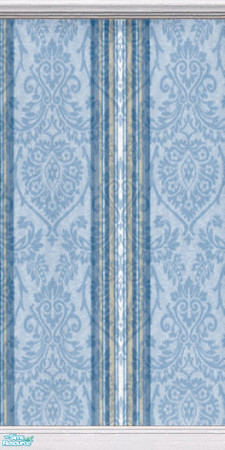 Sims 2 — Stripes Blue Toile by STP Carly — Lets stripe up thos walls with some fashionable new designs!