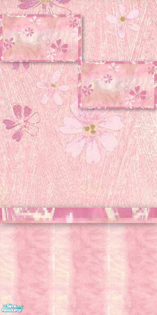Sims 2 — Floral Pinks by STP Carly — A touch of the outdoors with some fun floral printed wallpapers.
