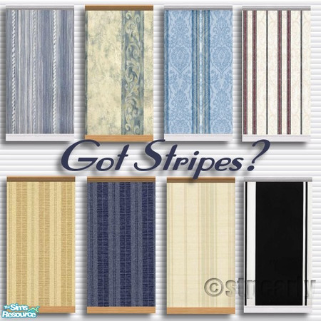 Sims 2 — Got Stripes? by STP Carly — Lets stripe up thos walls with some fashionable new designs!