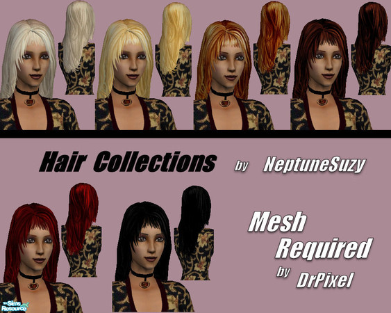 Sims 2 — NSC Hair Set 58 by Neptunesuzy — Your Sims will Love this set of 6 hairstyles! Enjoy! *****Requires DrPixel's