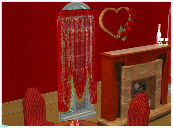 Sims 2 — Lovers Suite - Lace Sheers by Dgandy — Create a romantic setting for those sims who like red, the color of love!