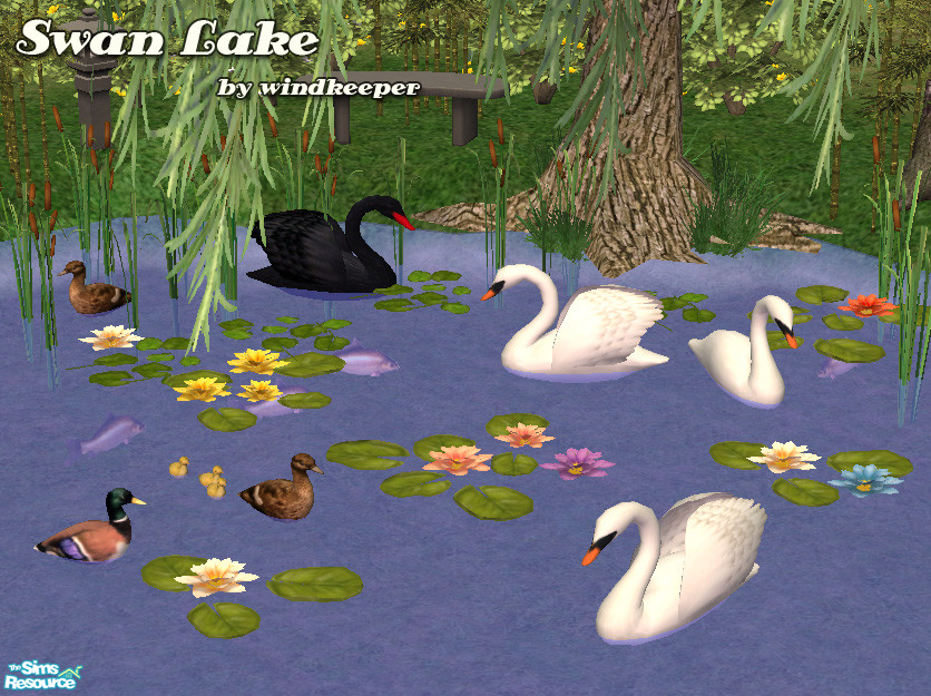 Лебединое озеро играть. Симс 4 Лебединое озеро. SIMS 2 Swan. Лебединое озеро игра. Пруд симс 3.