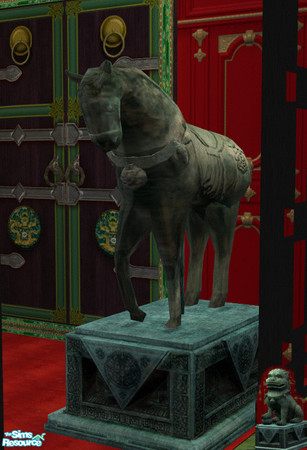Sims 2 — Tranquility Corner - Tang Dynasty Horse by thkehne — The Tang and Han dynasty horse sculptures of China are