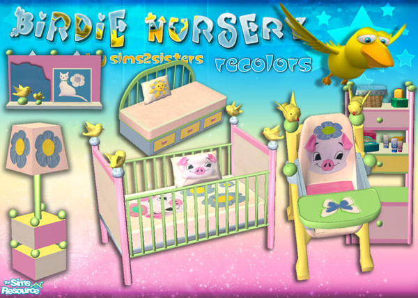 Sims 2 — S2S Birdie Nursery Set - Recolors 1 by sims2sisters — 