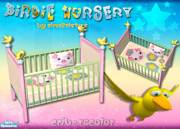 Sims 2 — S2S Birdie Nursery - Crib - Recolor by sims2sisters — 