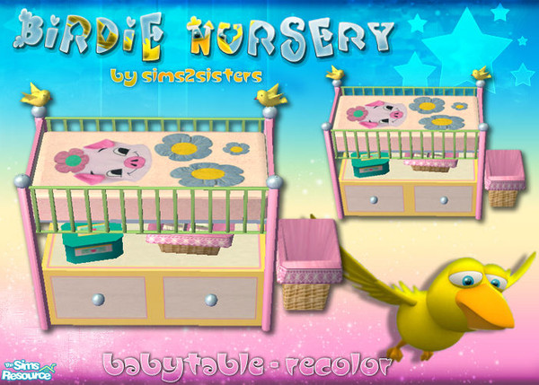 Sims 2 — S2S Birdie Nursery - BabyTable - Recolor by sims2sisters — 