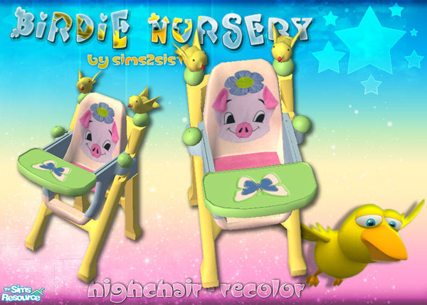 Sims 2 — S2S Birdie Nursery - HighChair - Recolor by sims2sisters — 
