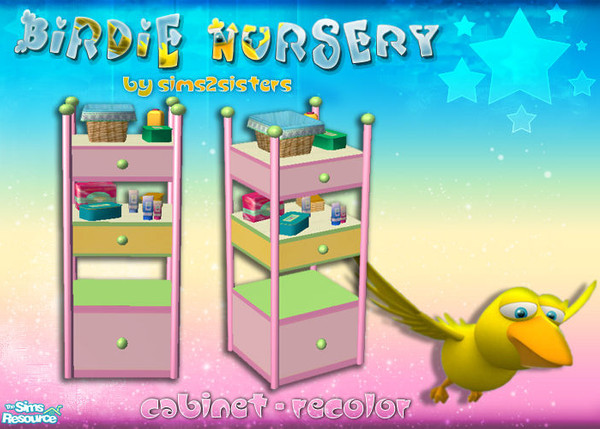 Sims 2 — S2S Birdie Nursery - Cabinet - Recolor by sims2sisters — 