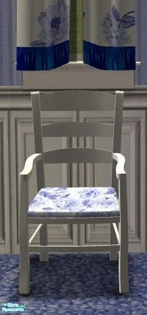 Sims 2 — Sanctuary Bedroom - Chair by Riverwillows — Relaxing bedroom done is soft blues and florals. Meshes by