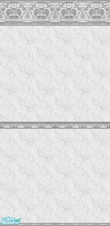 Sims 2 — Sea Kin Bath - Wall by Riverwillows — Lovely clean white marble wall. Part of the Sea Kin Bath Set by