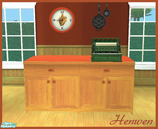 Sims 2 — Counter Clubroom Green Grocer by Henwen — 